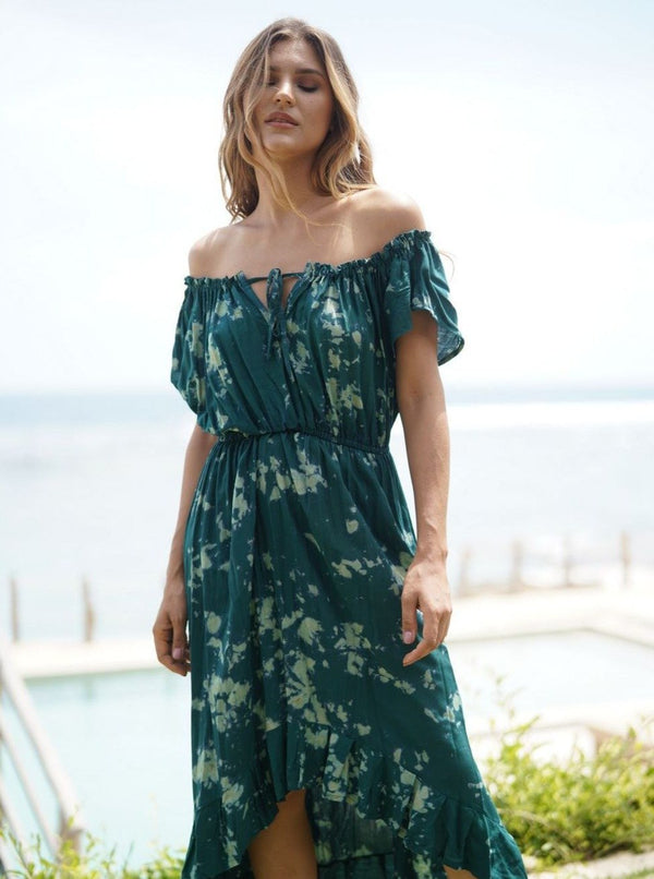 Vestito Mila Tie Dye - verde - Bijondo