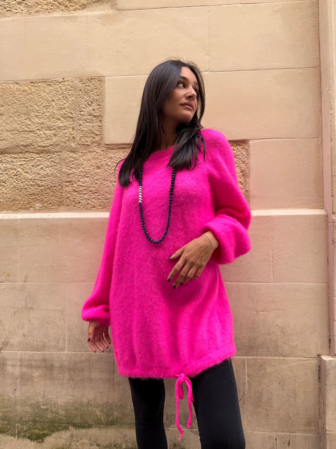 Vestito Mini, pullover Kid Mohair e lana merino Olivia-vestito-Bijondo-Bijondo