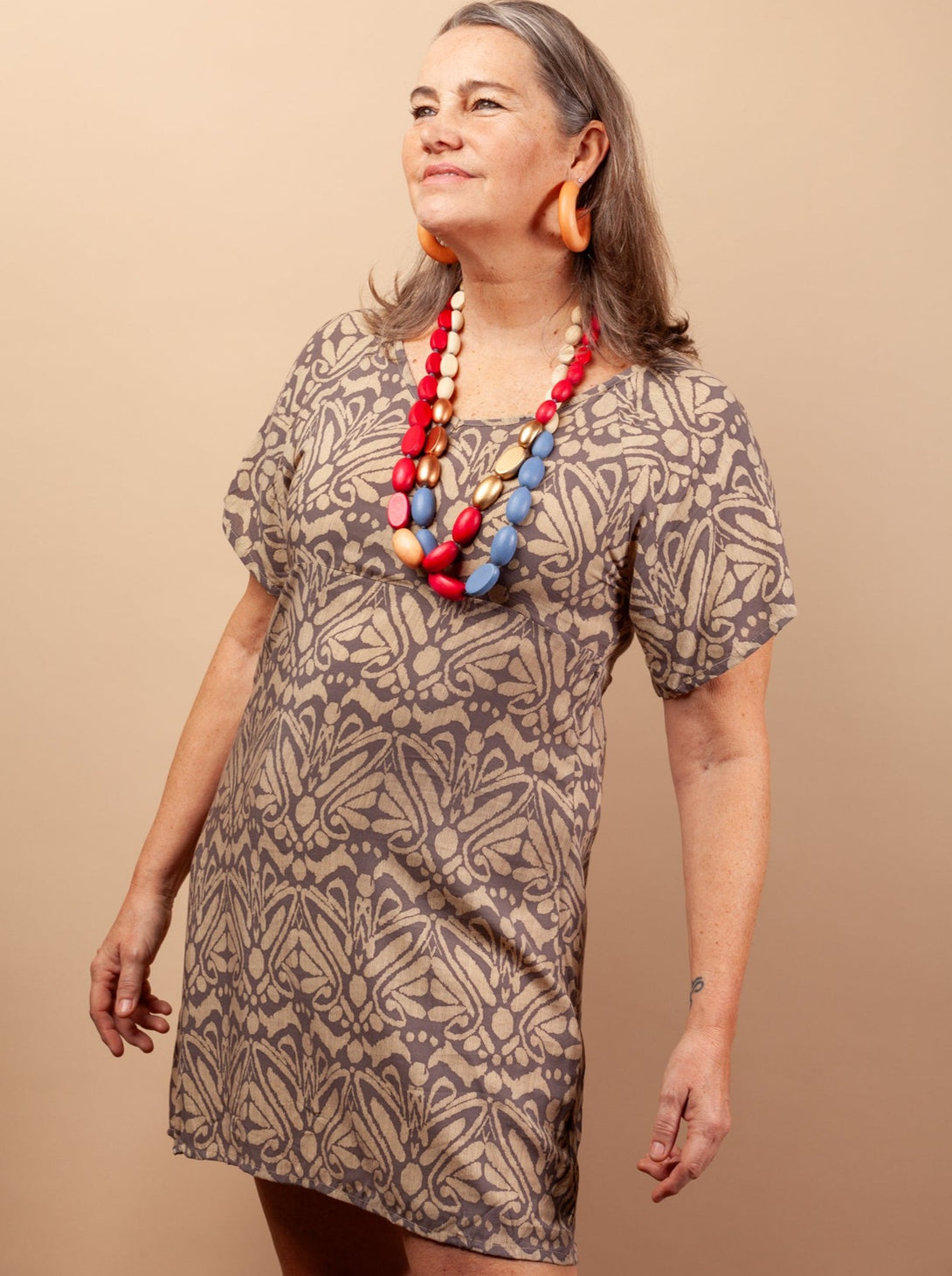 Vestito Mini rayon Linda-Vestito-Bijondo-grigio-taglia unica-Bijondo