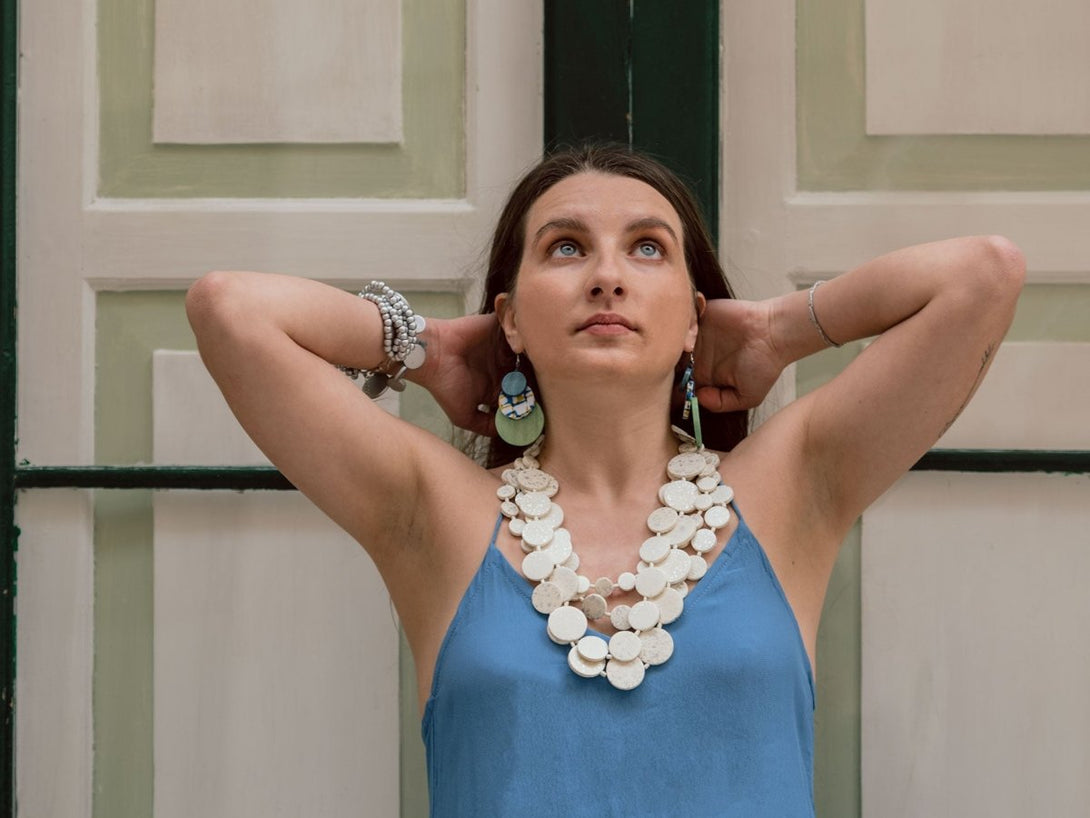 Vestito Mogil corto - celeste - Bijondo