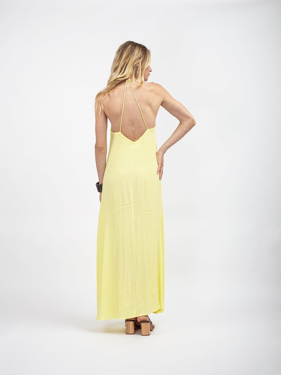 Vestito Mogil lungo rayon - giallo - Bijondo