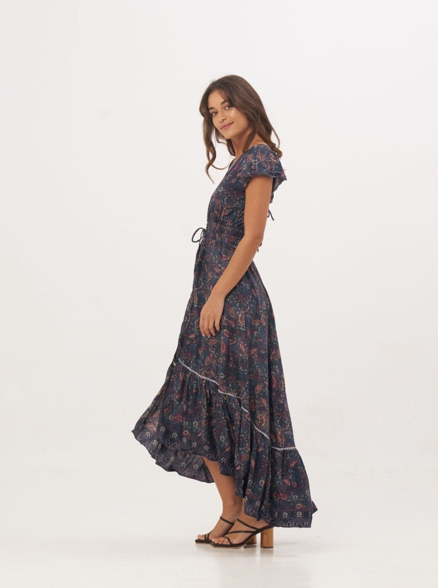 Vestito Nafisa Open Back - blu scuro - Bijondo