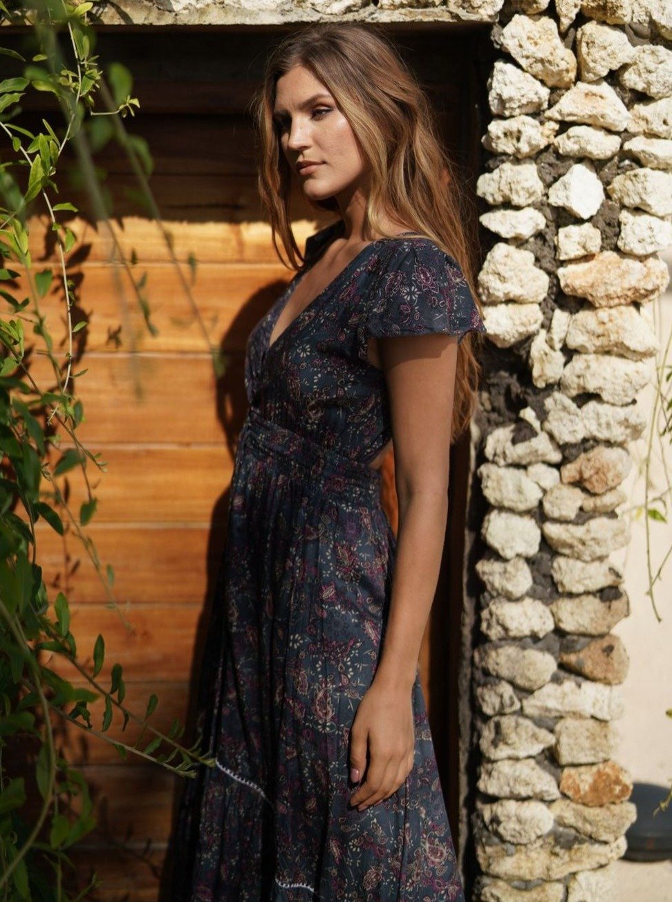 Vestito Nafisa Open Back - blu scuro - Bijondo