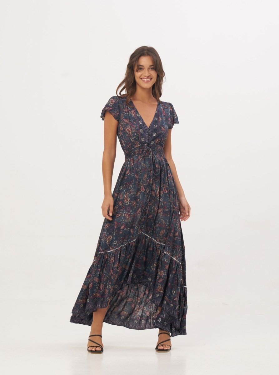 Vestito Nafisa Open Back - blu scuro - Bijondo