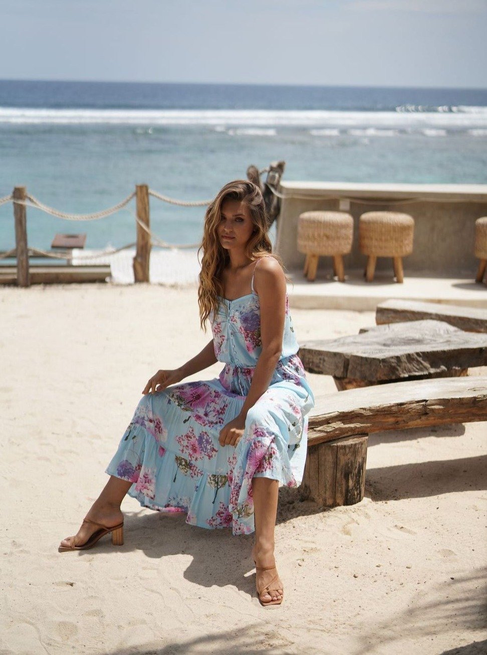 Vestito Rachele - celeste - Bijondo