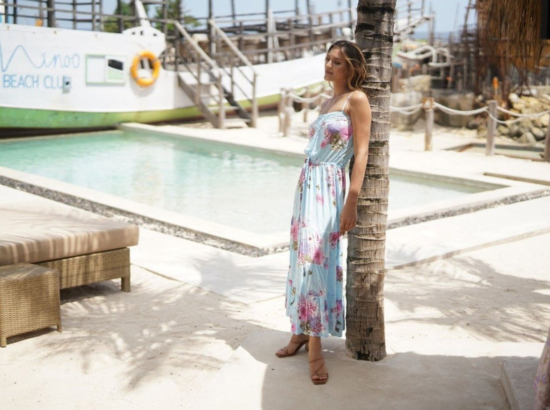 Vestito Rachele - celeste - Bijondo