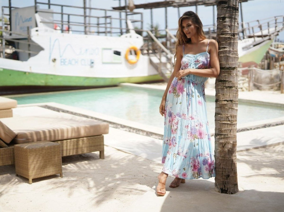 Vestito Rachele - celeste - Bijondo