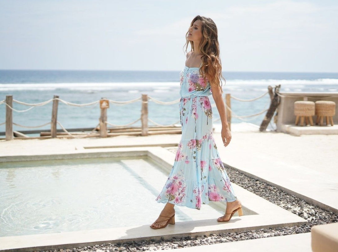 Vestito Rachele - celeste - Bijondo