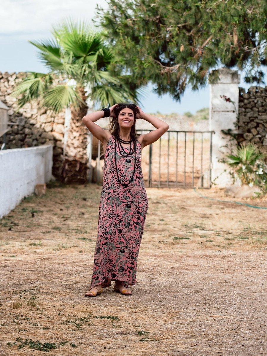 Vestito Seta Belen - rosa - Bijondo