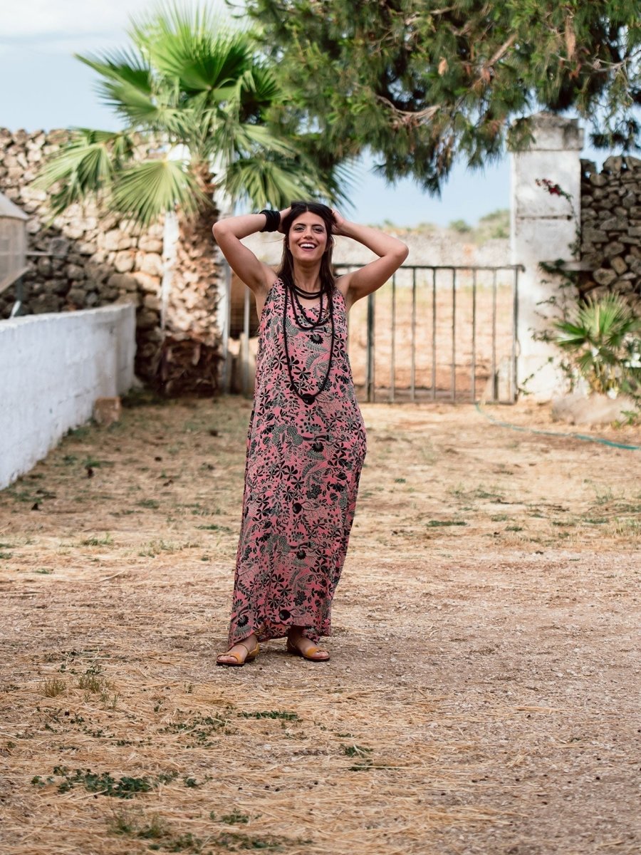 Vestito Seta Belen - rosa - Bijondo