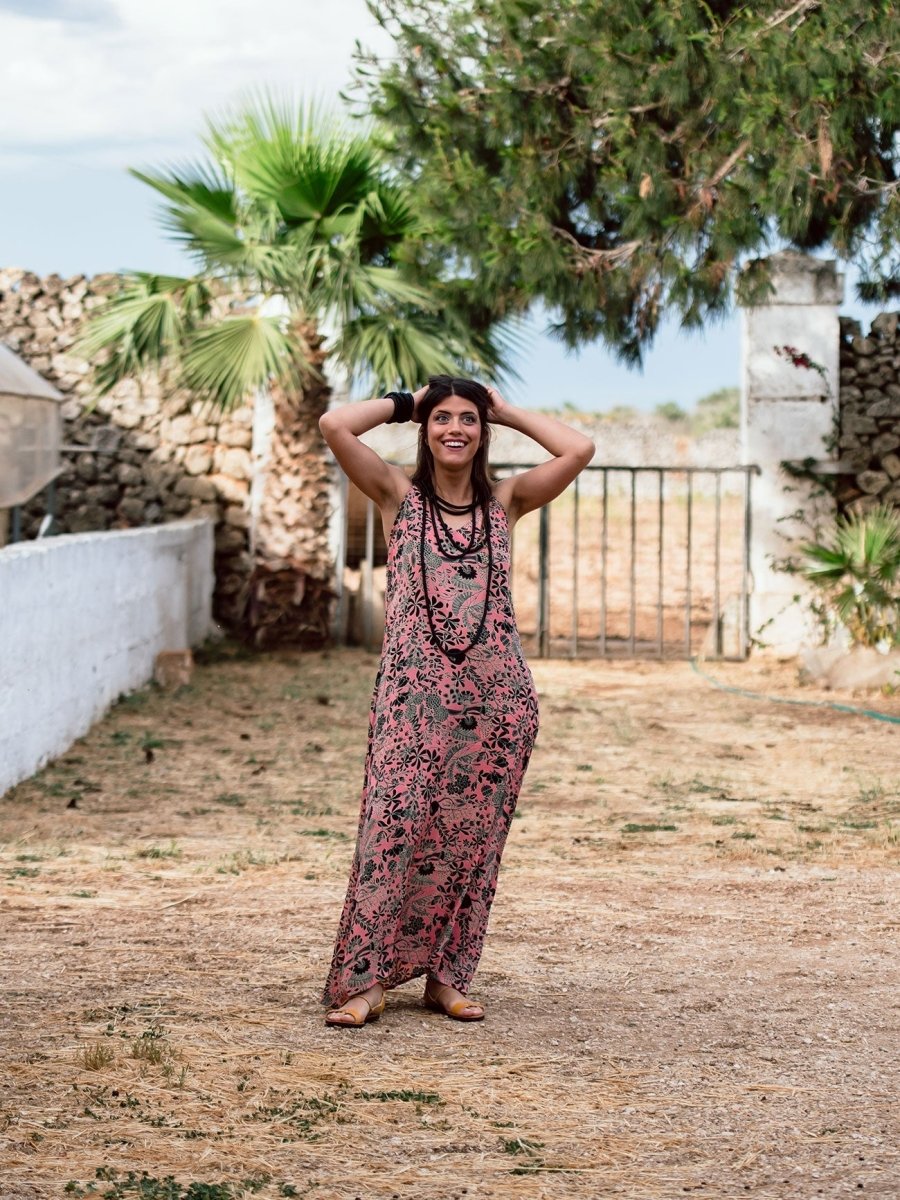 Vestito Seta Belen - rosa - Bijondo