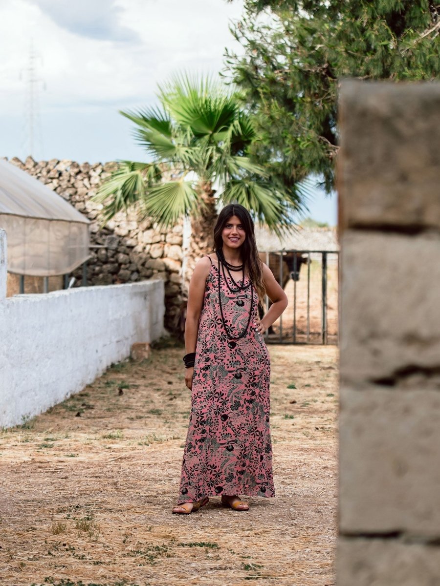 Vestito Seta Belen - rosa - Bijondo