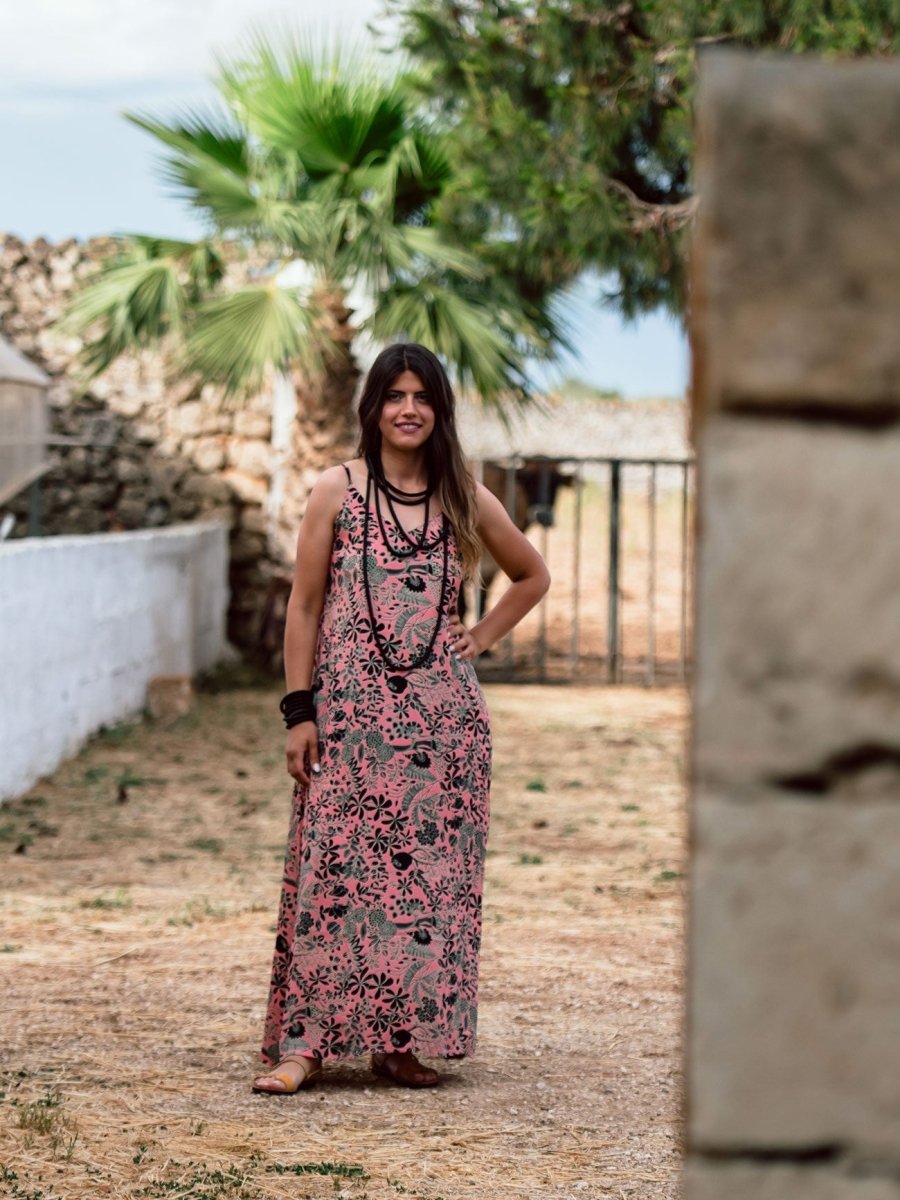 Vestito Seta Belen - rosa - Bijondo