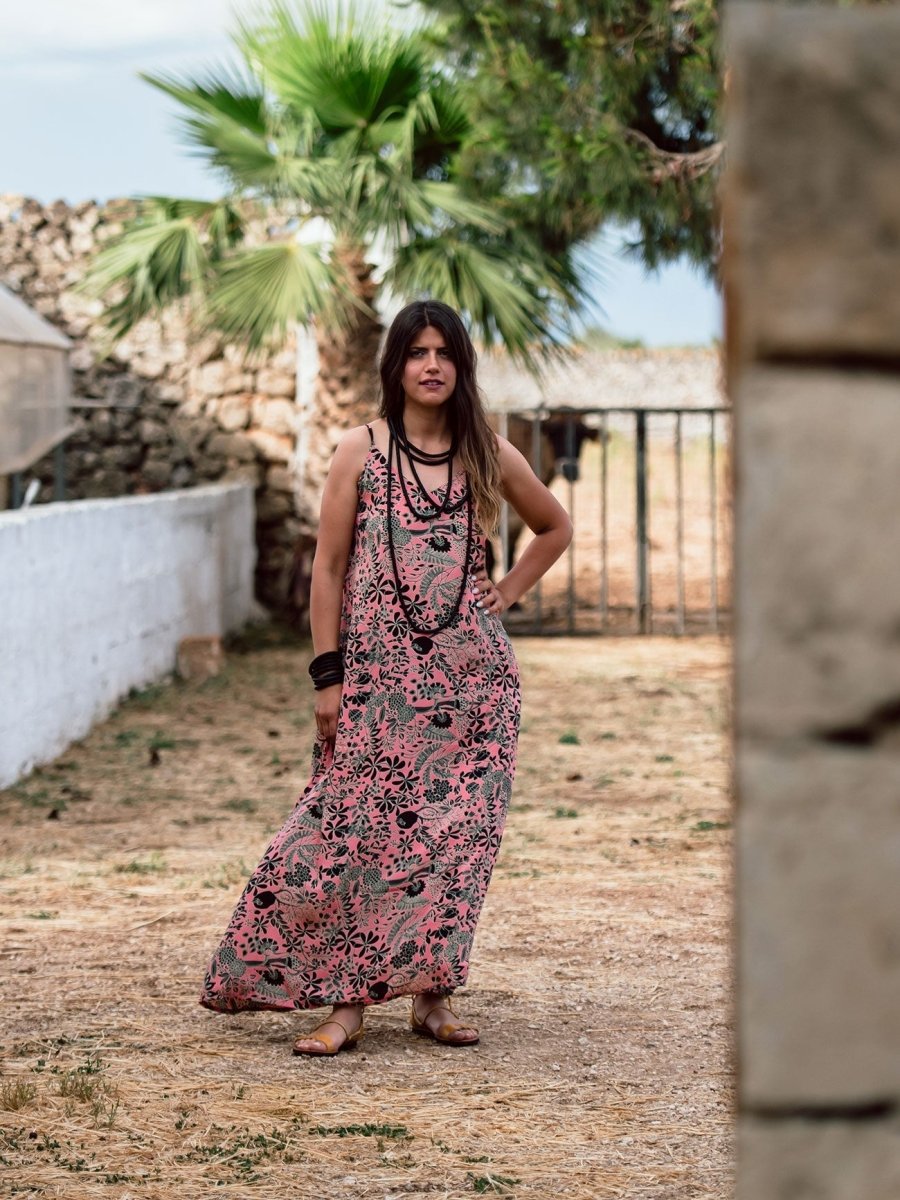 Vestito Seta Belen - rosa - Bijondo