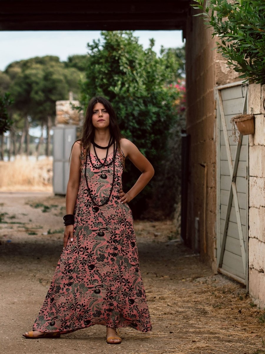 Vestito Seta Belen - rosa - Bijondo