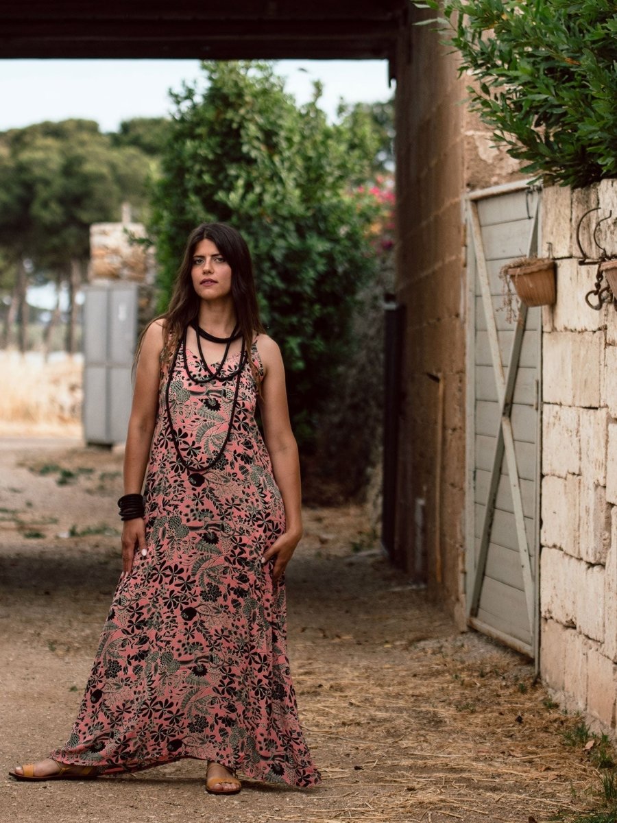 Vestito Seta Belen - rosa - Bijondo