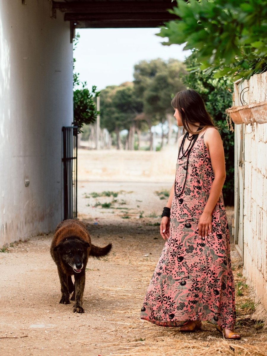 Vestito Seta Belen - rosa - Bijondo