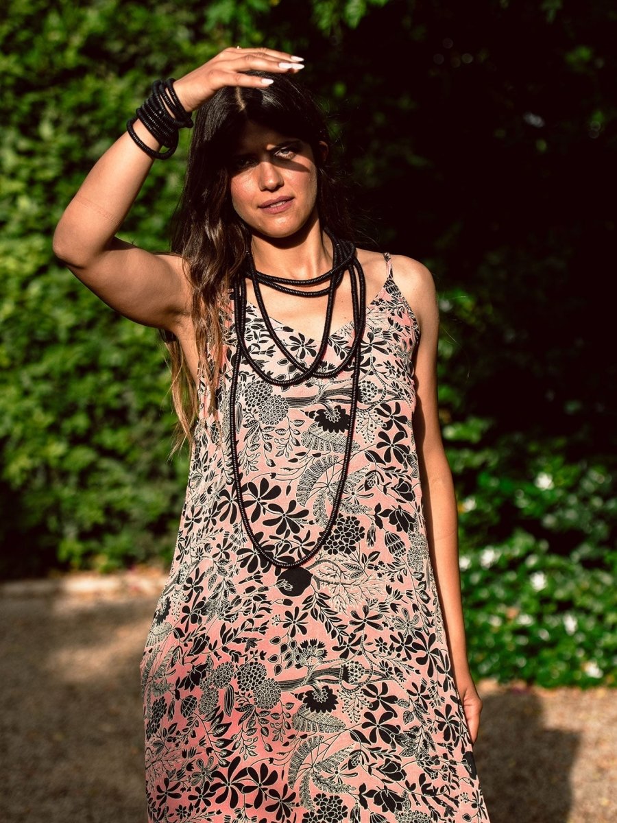 Vestito Seta Belen - rosa - Bijondo