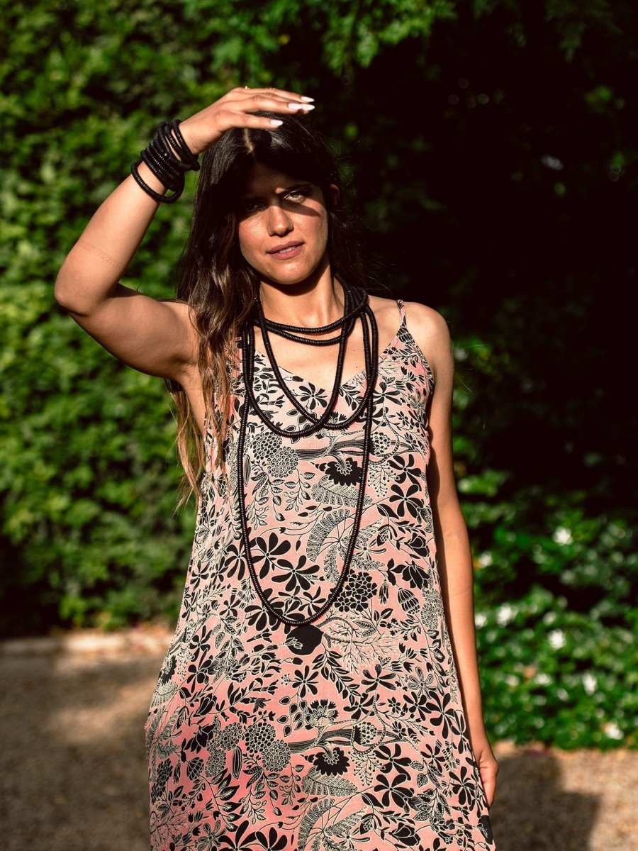 Vestito Seta Belen - rosa - Bijondo