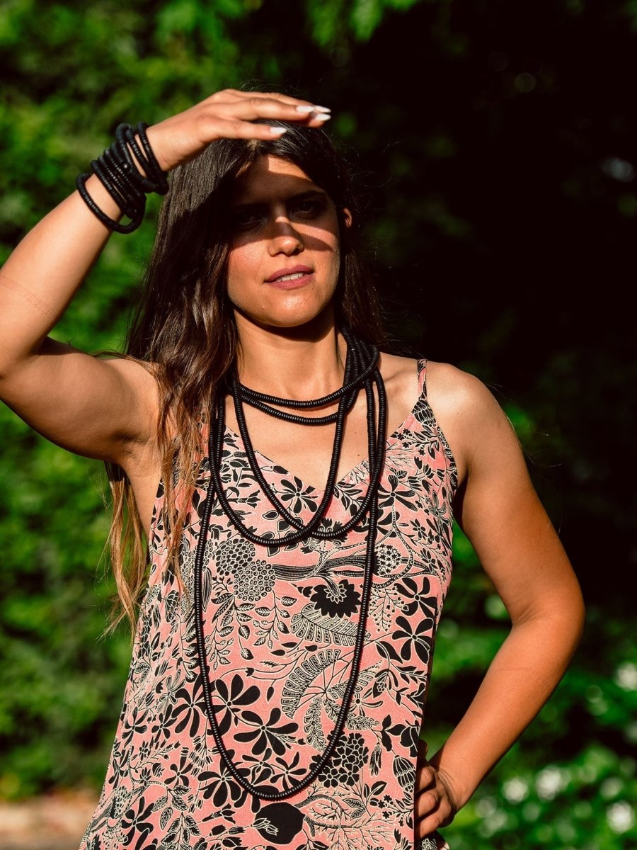 Vestito Seta Belen - rosa - Bijondo