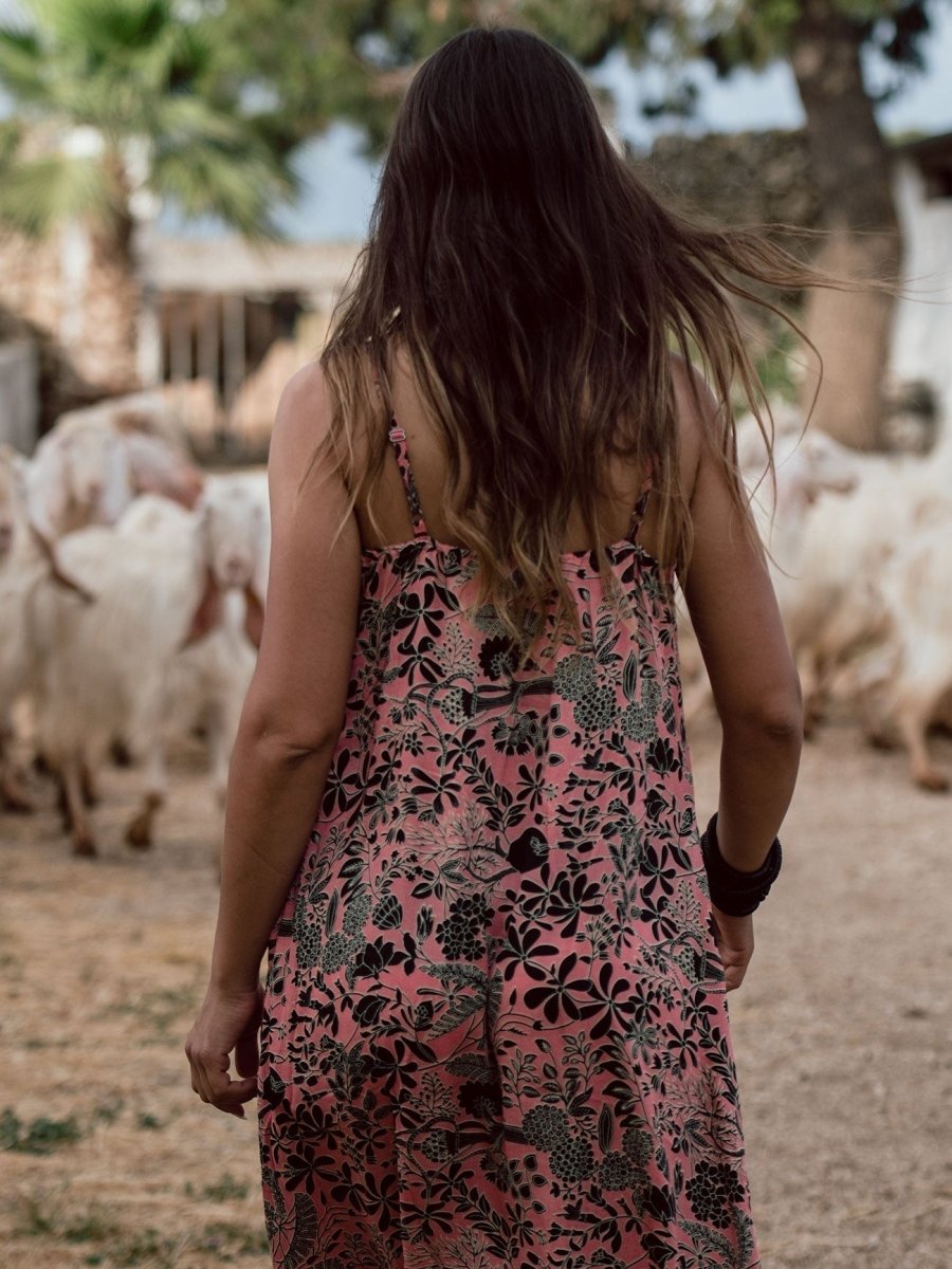 Vestito Seta Belen - rosa - Bijondo