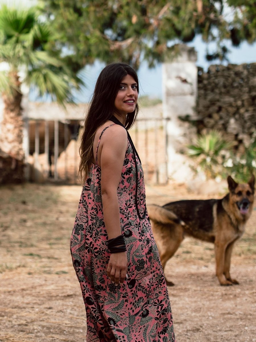 Vestito Seta Belen - rosa - Bijondo