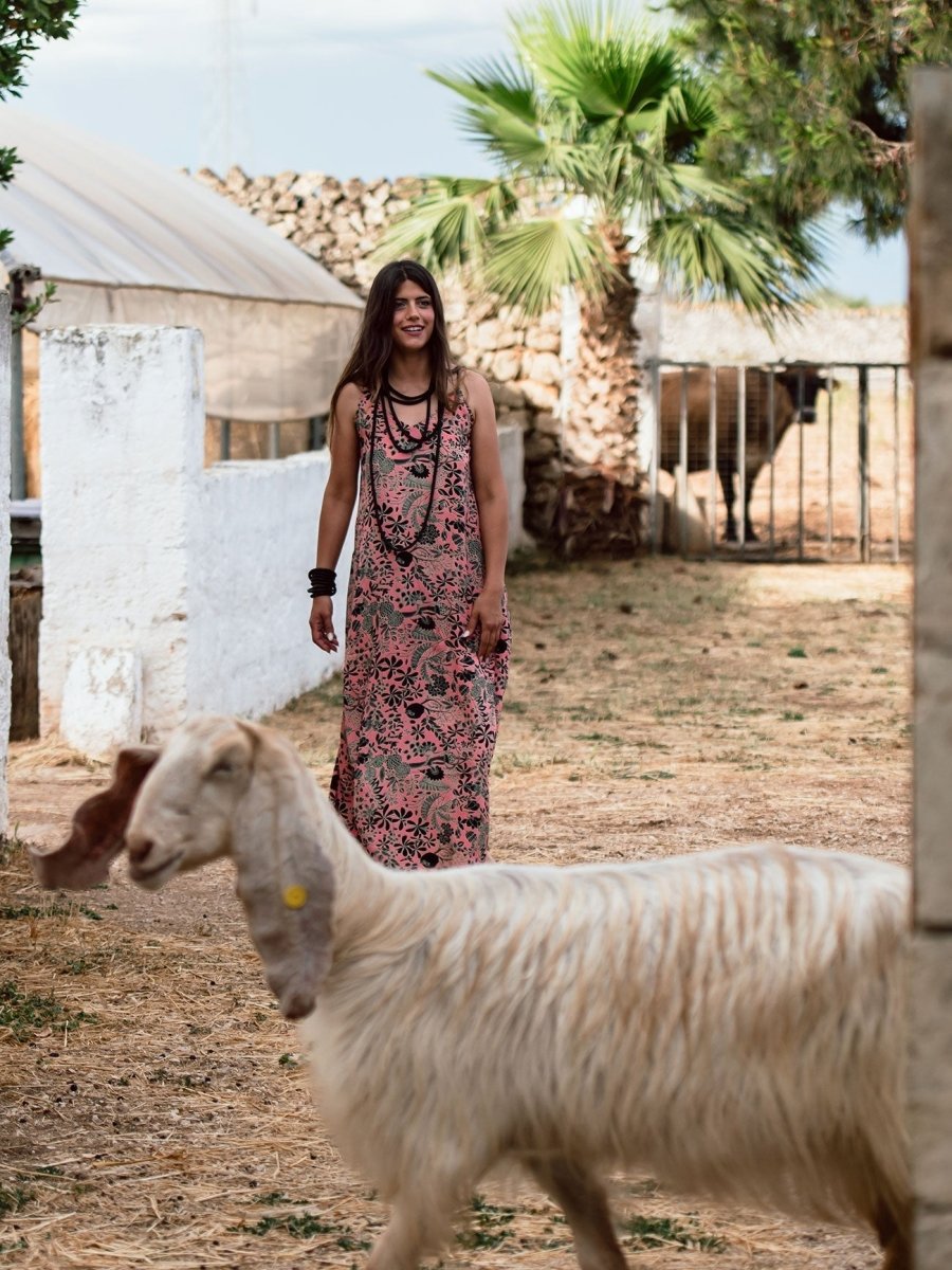 Vestito Seta Belen - rosa - Bijondo