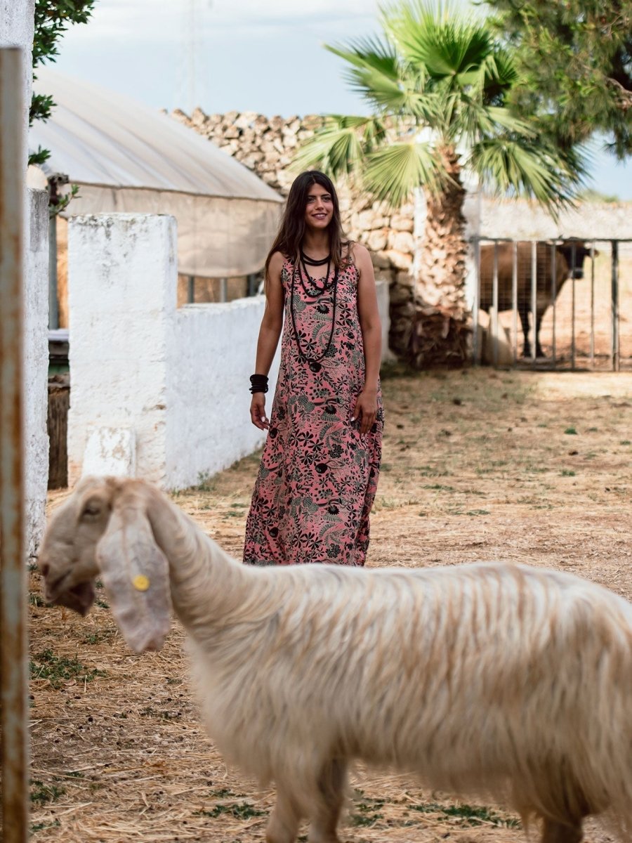 Vestito Seta Belen - rosa - Bijondo