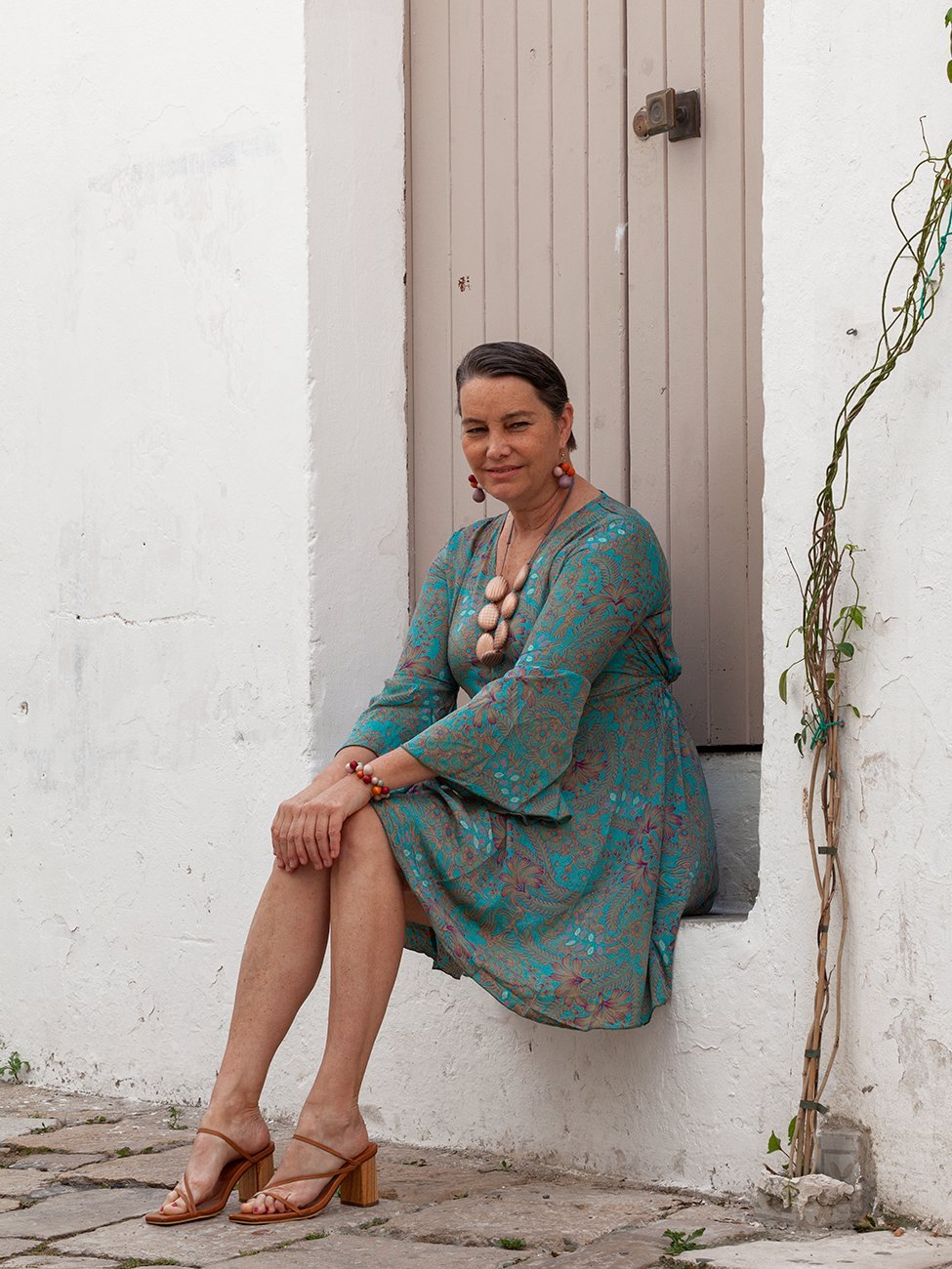 Vestito Seta Dorotea - verde - Bijondo