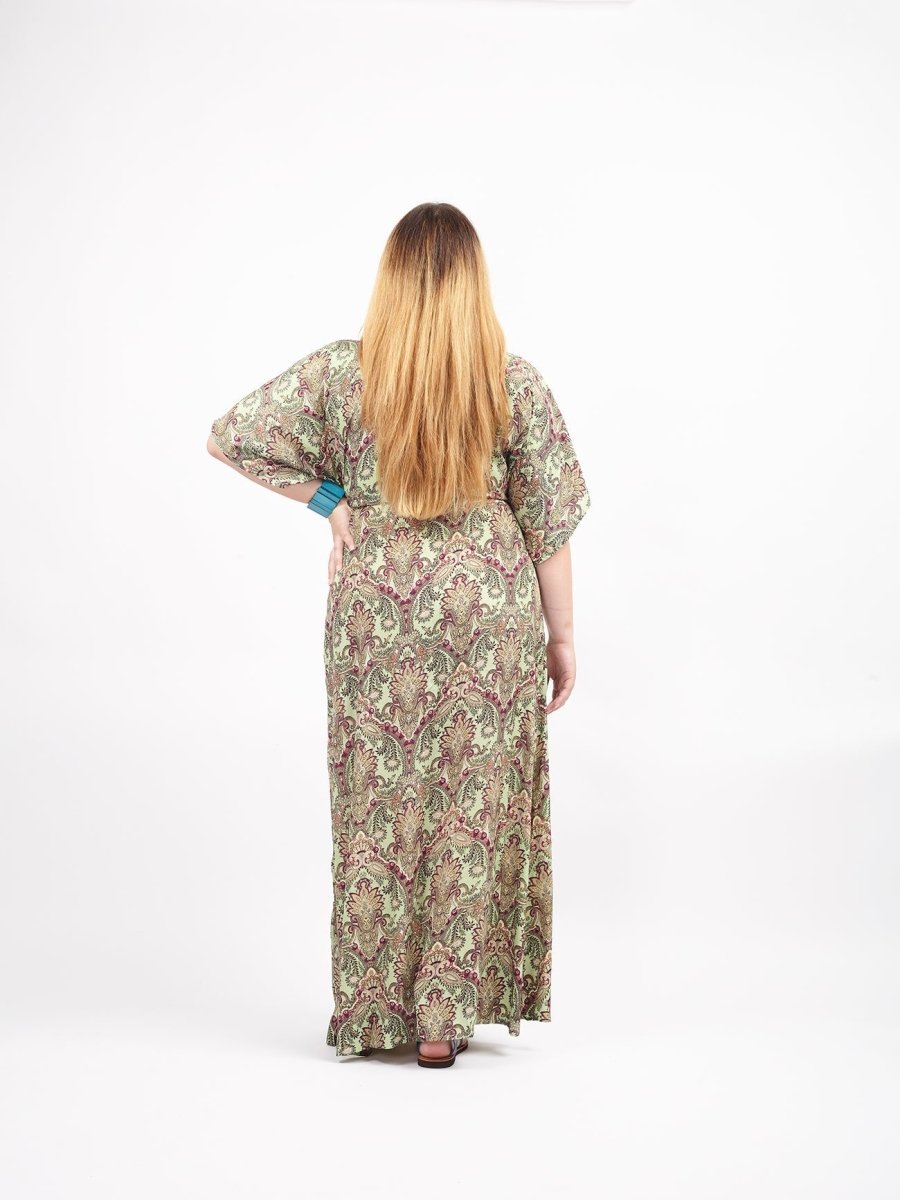 Vestito Seta Marigold - verde - Bijondo