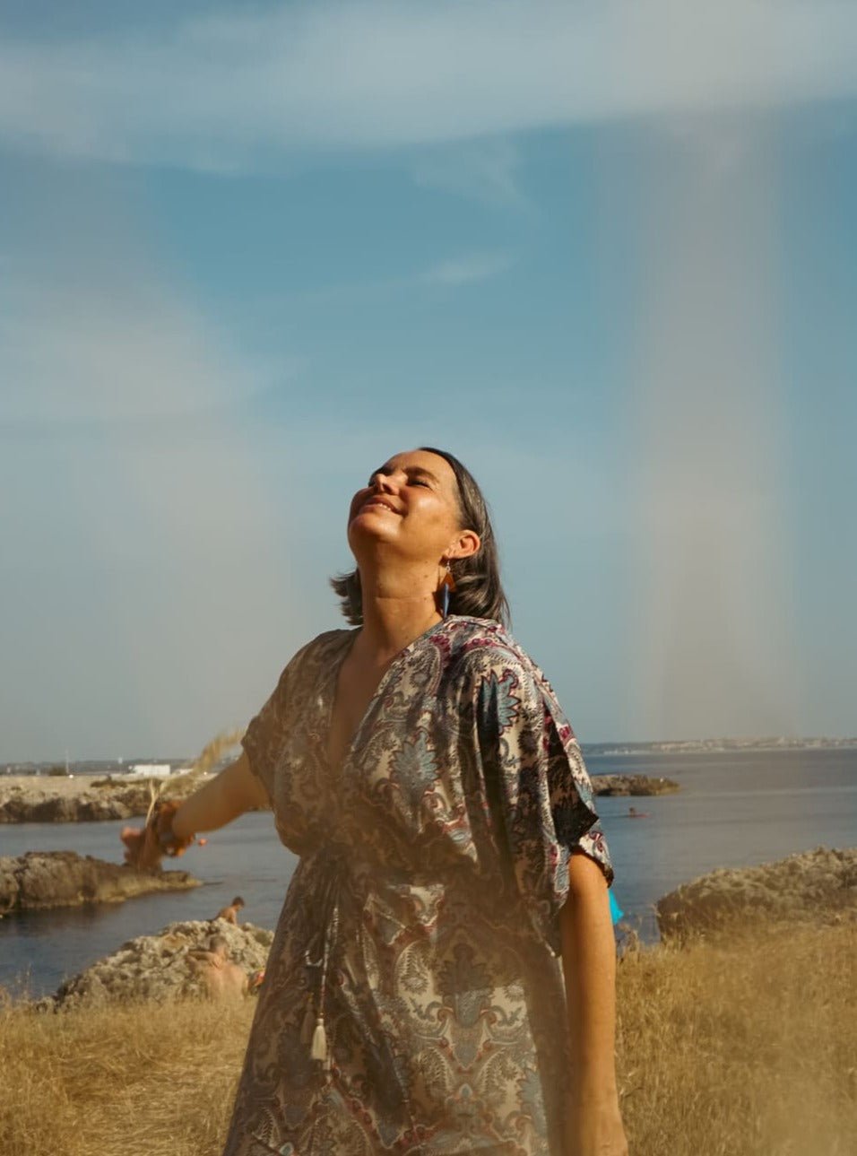 Vestito Seta Marigold - blu - Bijondo