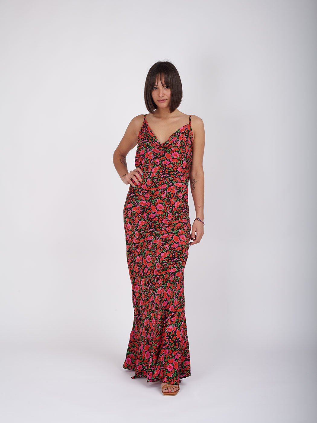 Vestito Seta Phoenix - rosa - Bijondo