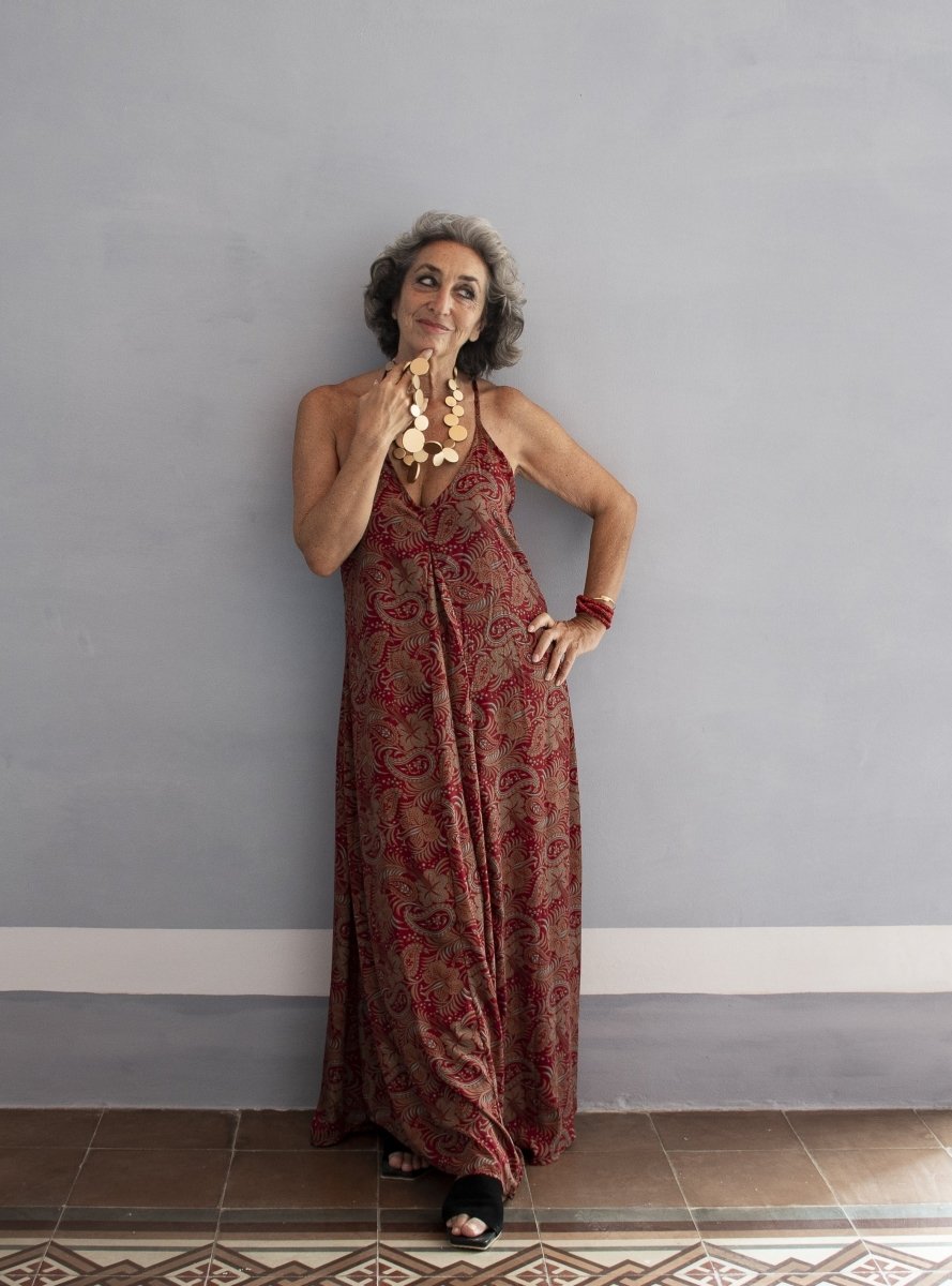 Vestito Seta Ramiza - rosso - Bijondo