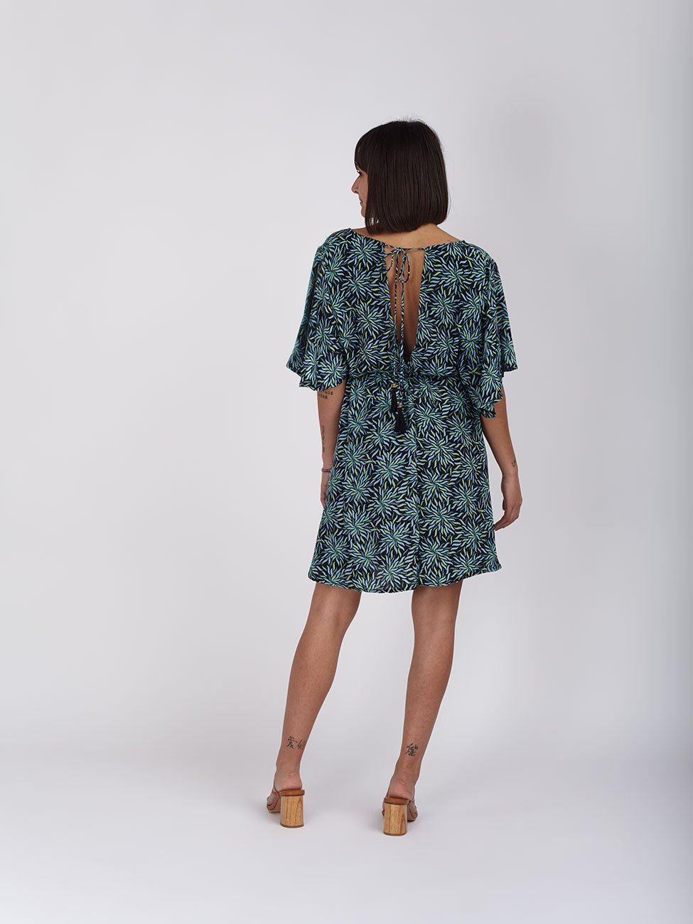 Vestito Seta Talia - azzurro - Bijondo