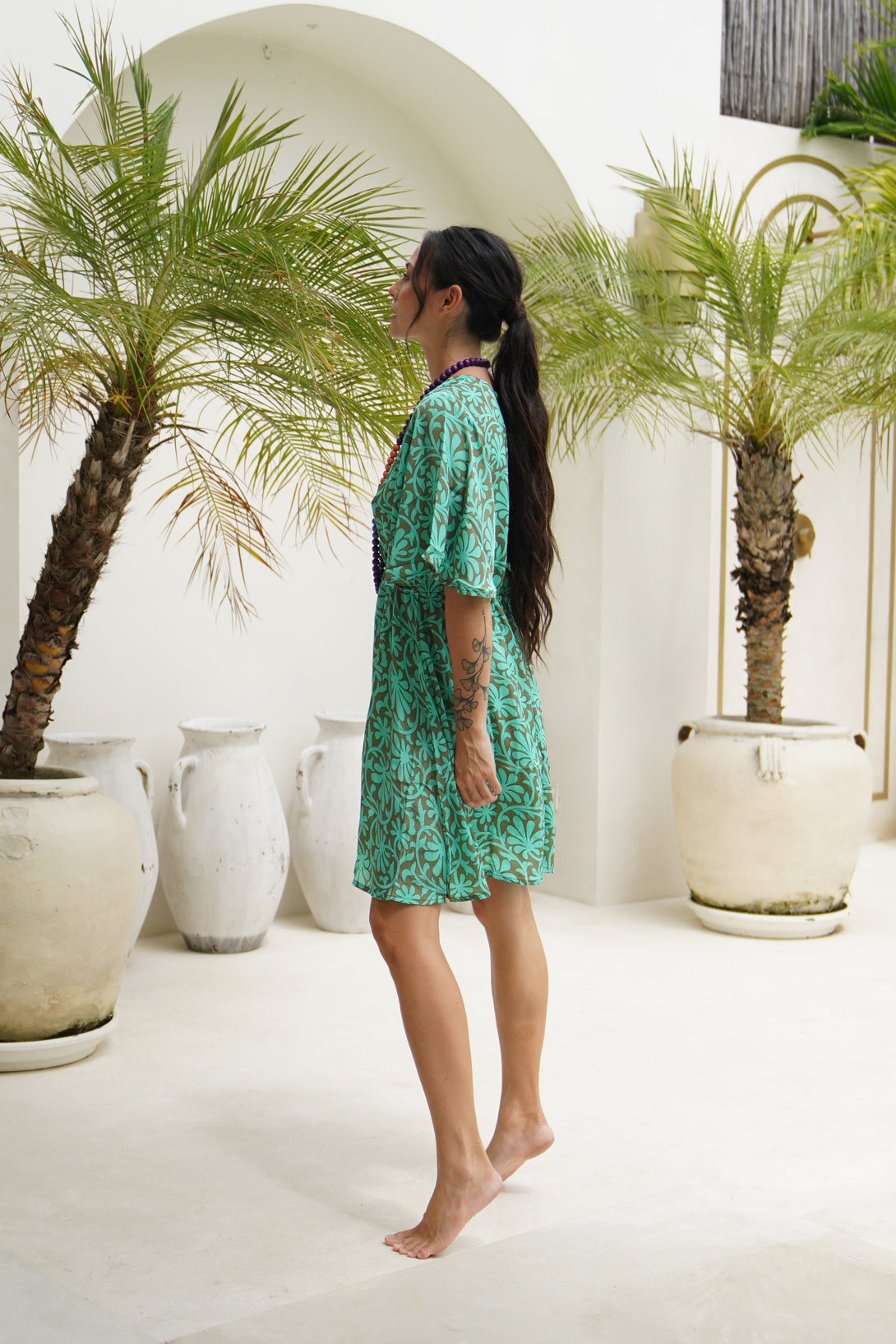 Vestito Seta Talia-rosso-Bijondo