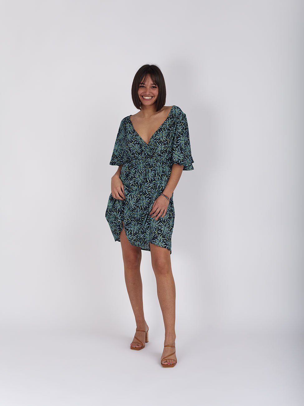 Vestito Seta Talia - azzurro - Bijondo