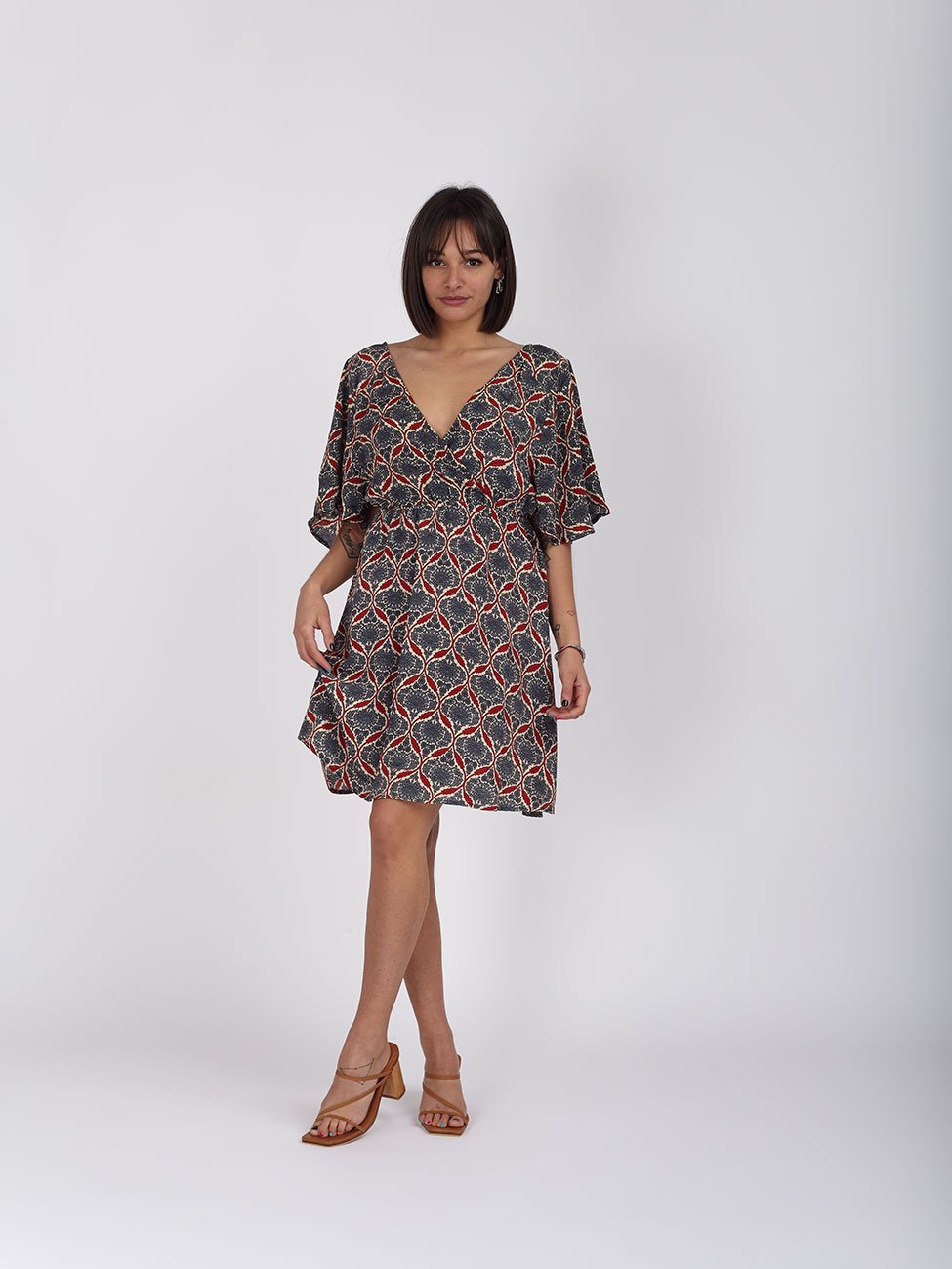 Vestito Seta Talia - polvere - Bijondo