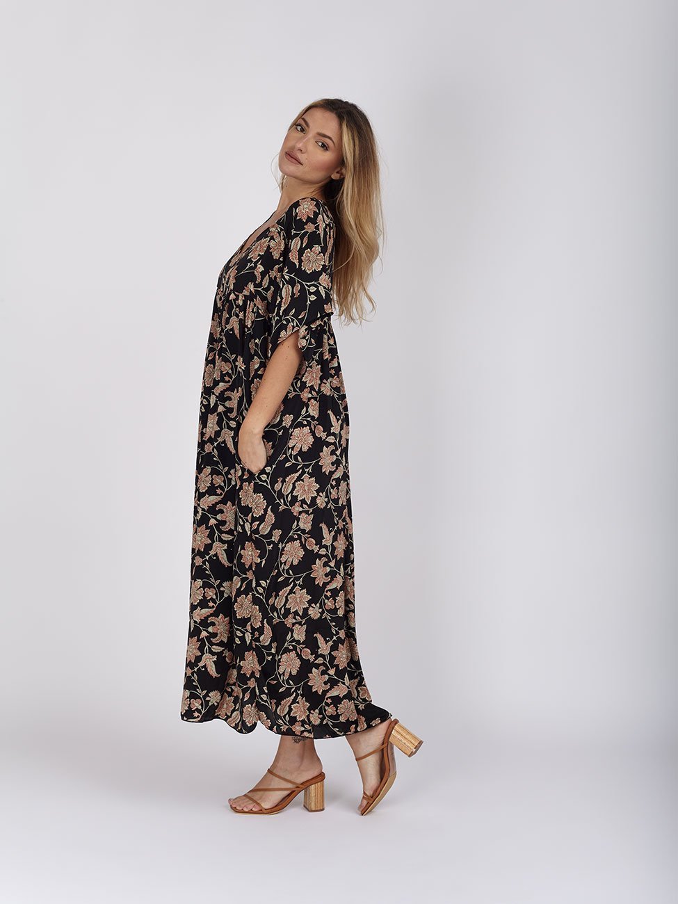 Vestito Seta Tecla - nero - Bijondo