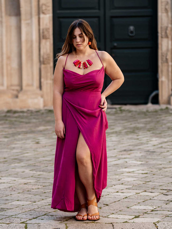 Vestito Slip rayon con spacco Priya-Vestito-Bijondo-Bijondo