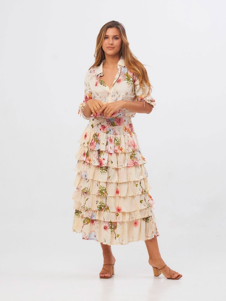 Vestito Stefanie lungo - bianco - Bijondo