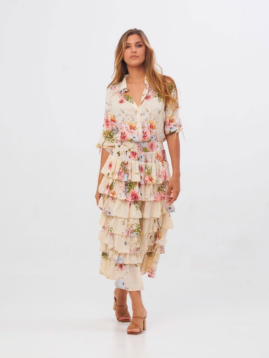 Vestito Stefanie lungo - bianco - Bijondo