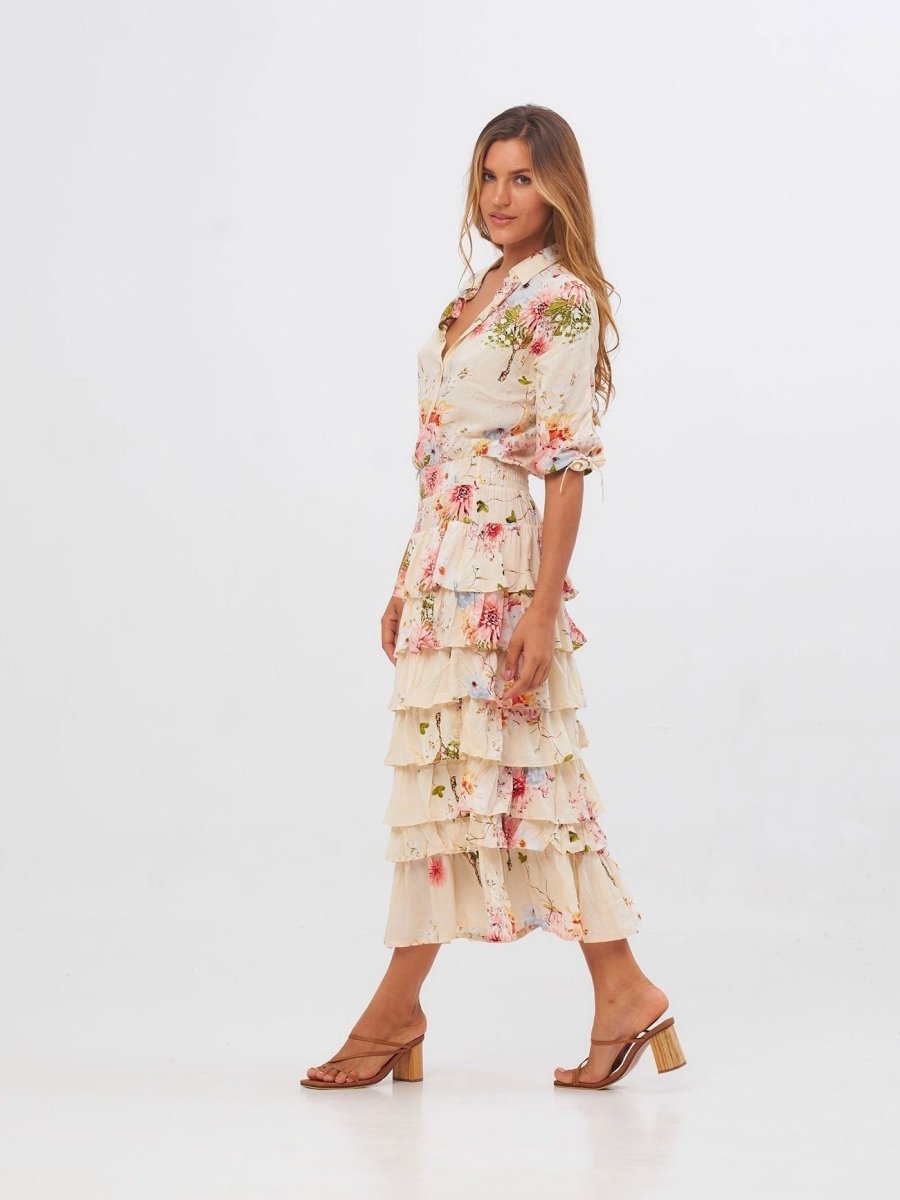 Vestito Stefanie lungo - bianco - Bijondo