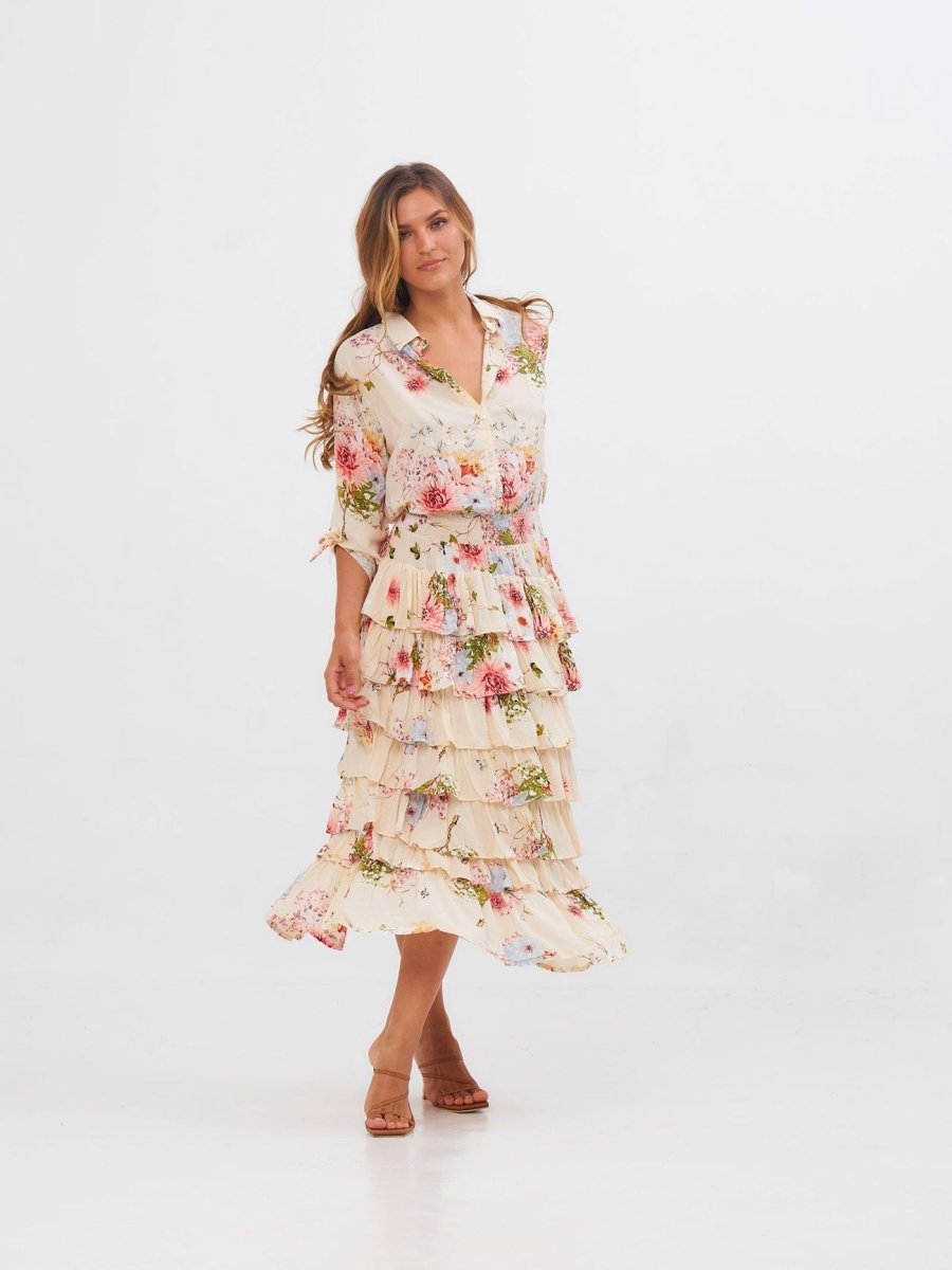 Vestito Stefanie lungo - bianco - Bijondo