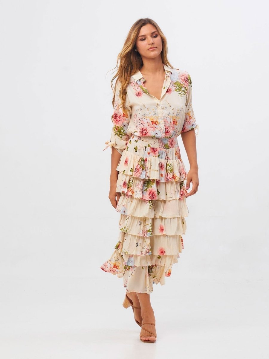 Vestito Stefanie lungo - bianco - Bijondo