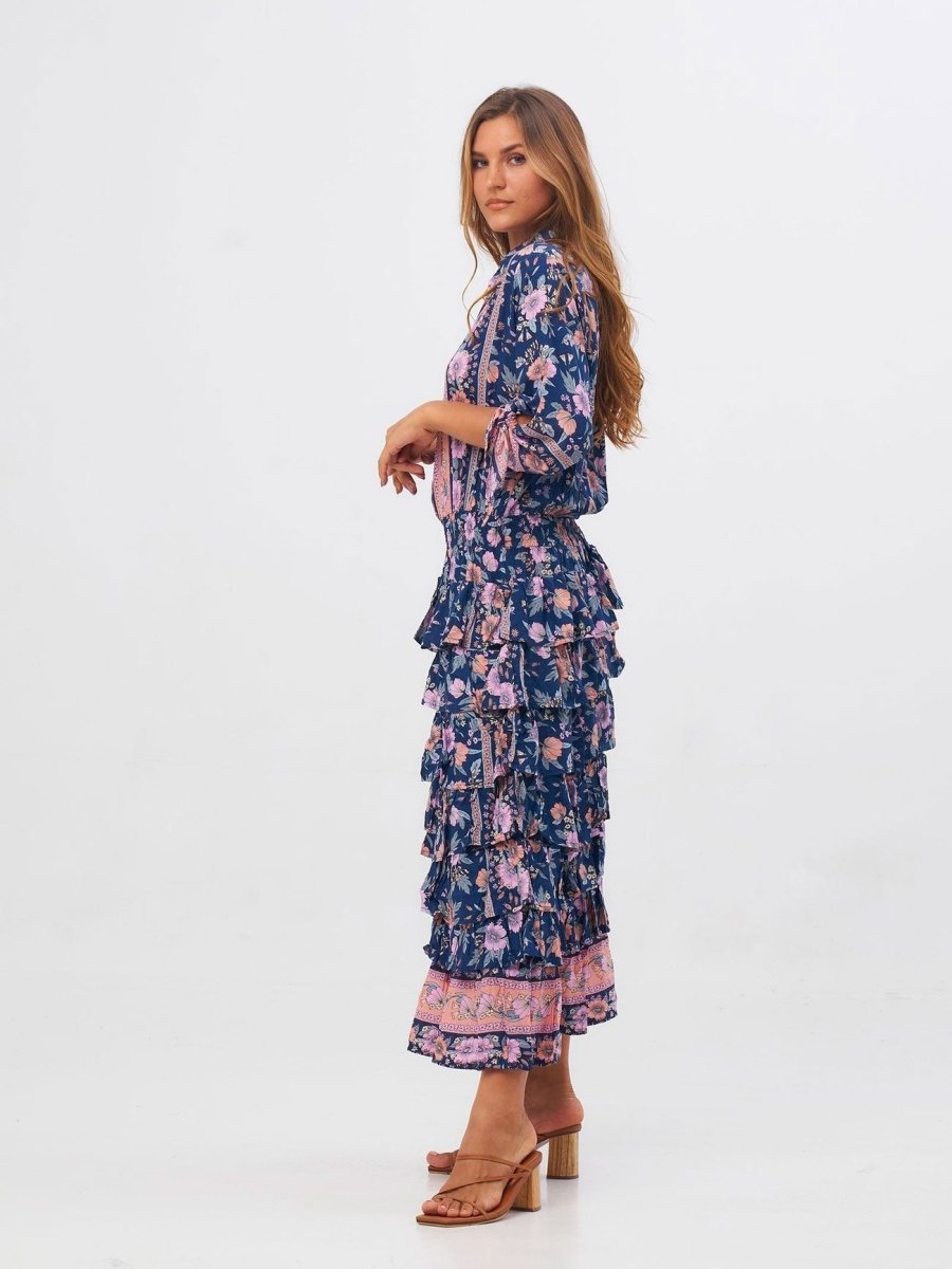 Vestito Stefanie lungo - blu - Bijondo