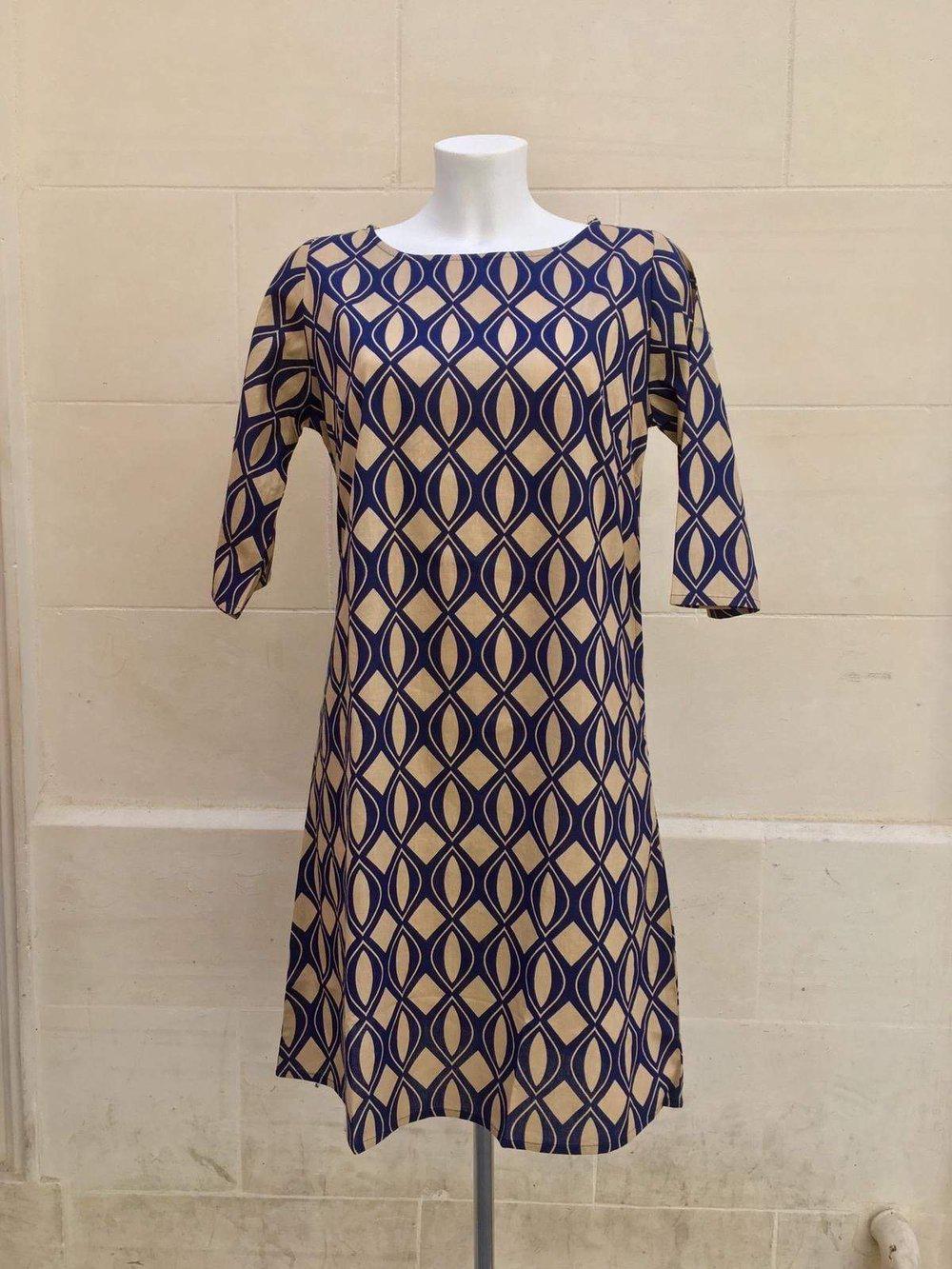 Vestito Tracy cotone - blu scuro - Bijondo