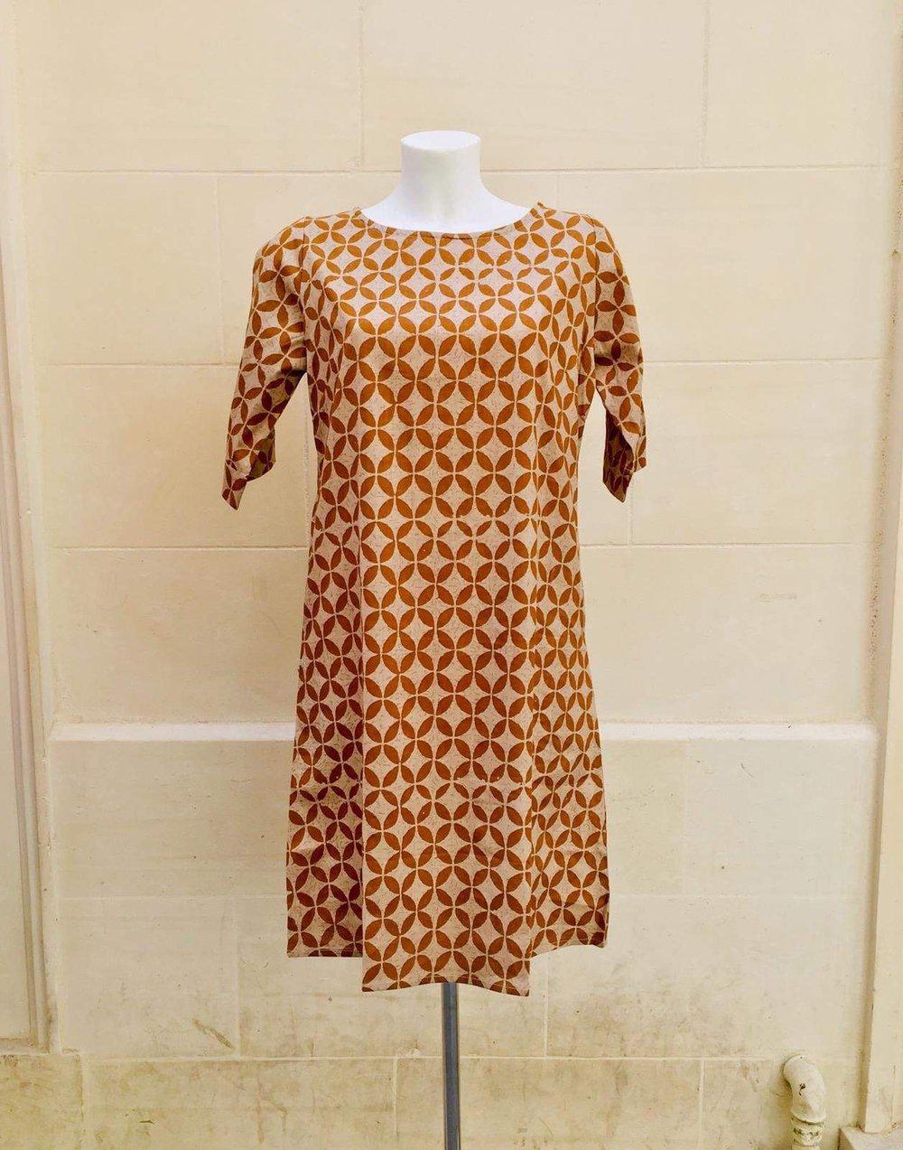 Vestito Tracy cotone - arancione - Bijondo