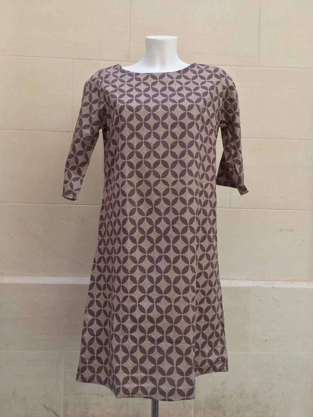 Vestito Tracy cotone - marrone - Bijondo