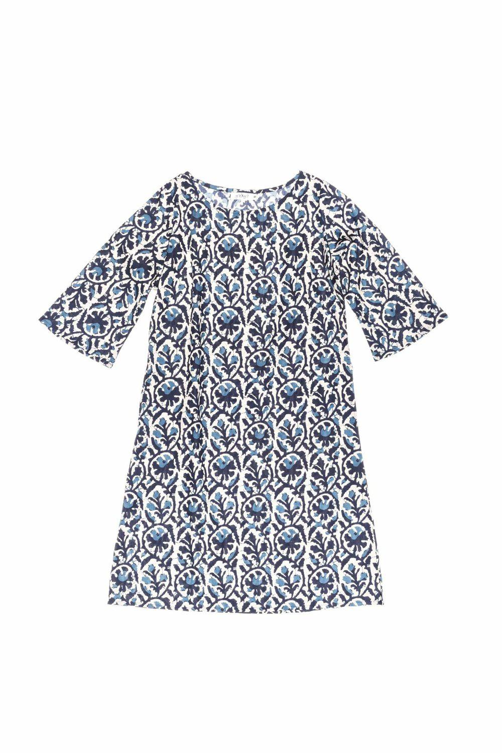 Vestito Tracy cotone - blu - Bijondo