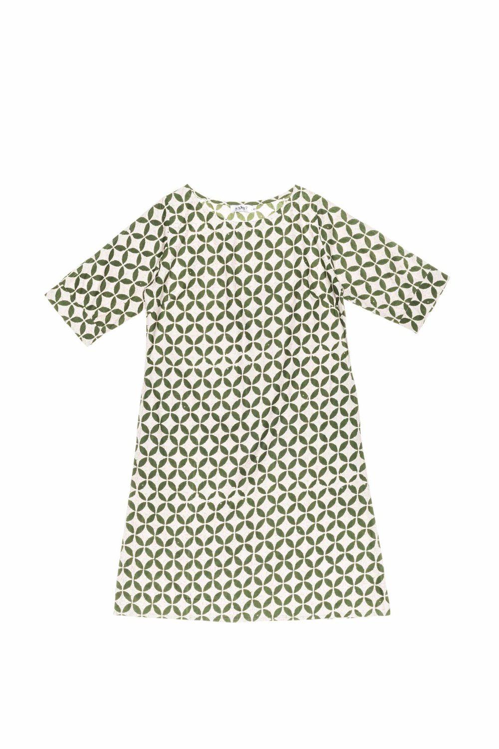 Vestito Tracy cotone - verde - Bijondo